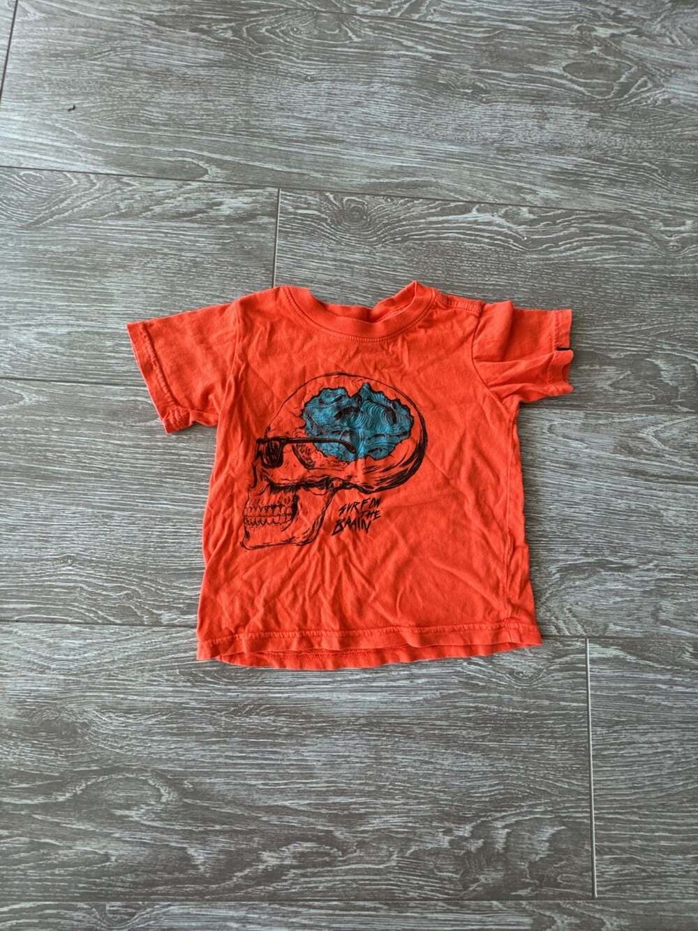 Quiksilver Surf On The Brain Graphic T-Shirt Orange